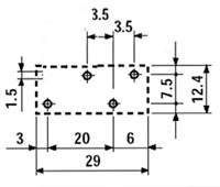 Przekaźnik Finder 40.31- wymiary