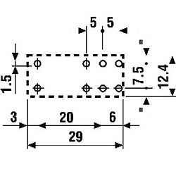 Przekaźnik Finder 40.61- wymiary