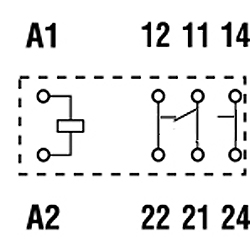 Przekaźniki Finder 40.61_schemat