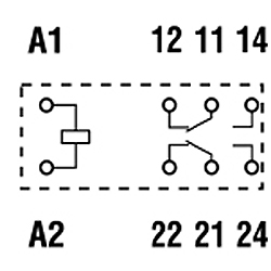 Przekaźniki Finder 40.52_schemat