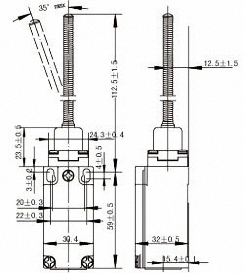 wymiary przełącznika SN4100