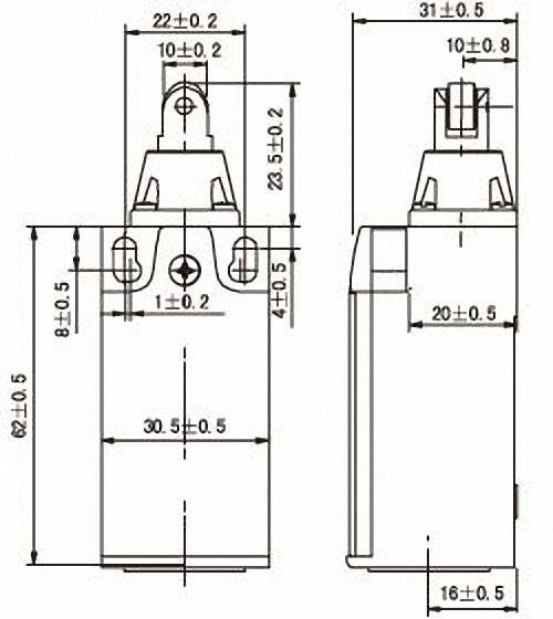 wymiary przełącznika SN4112