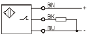 Schemat czujnika PNP z wyjciem NC