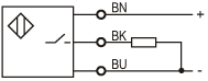 Schemat czujnika PNP z wyjciem NO