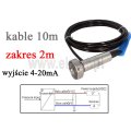 Czujnik do pomiaru poziomu ścieków; hydrostatyczny; 4-20mA; poziom do 2m; kabel 10m