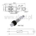 Czujnik: pojemnościowy; PNP / NO;  Uz=10÷30VDC, strefa do 8mm, Ic=200mA; M18; złącze M12; CR18SCN08DPO-E2