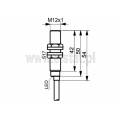 Indukcyjny czujnik TIDC1202Z; NO; przewód; L=54mm; I= 150mA