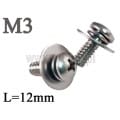 Śruba M3x12mm (+) i podkładka x2 walcowy ( zestaw)